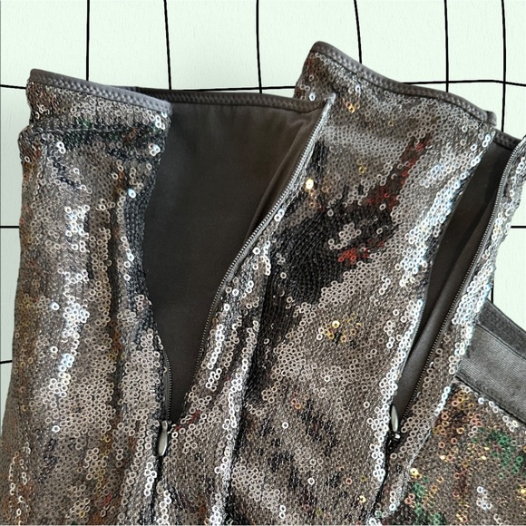 NWOT Sequin Skinny Leg Pants - Picture 2 of 5